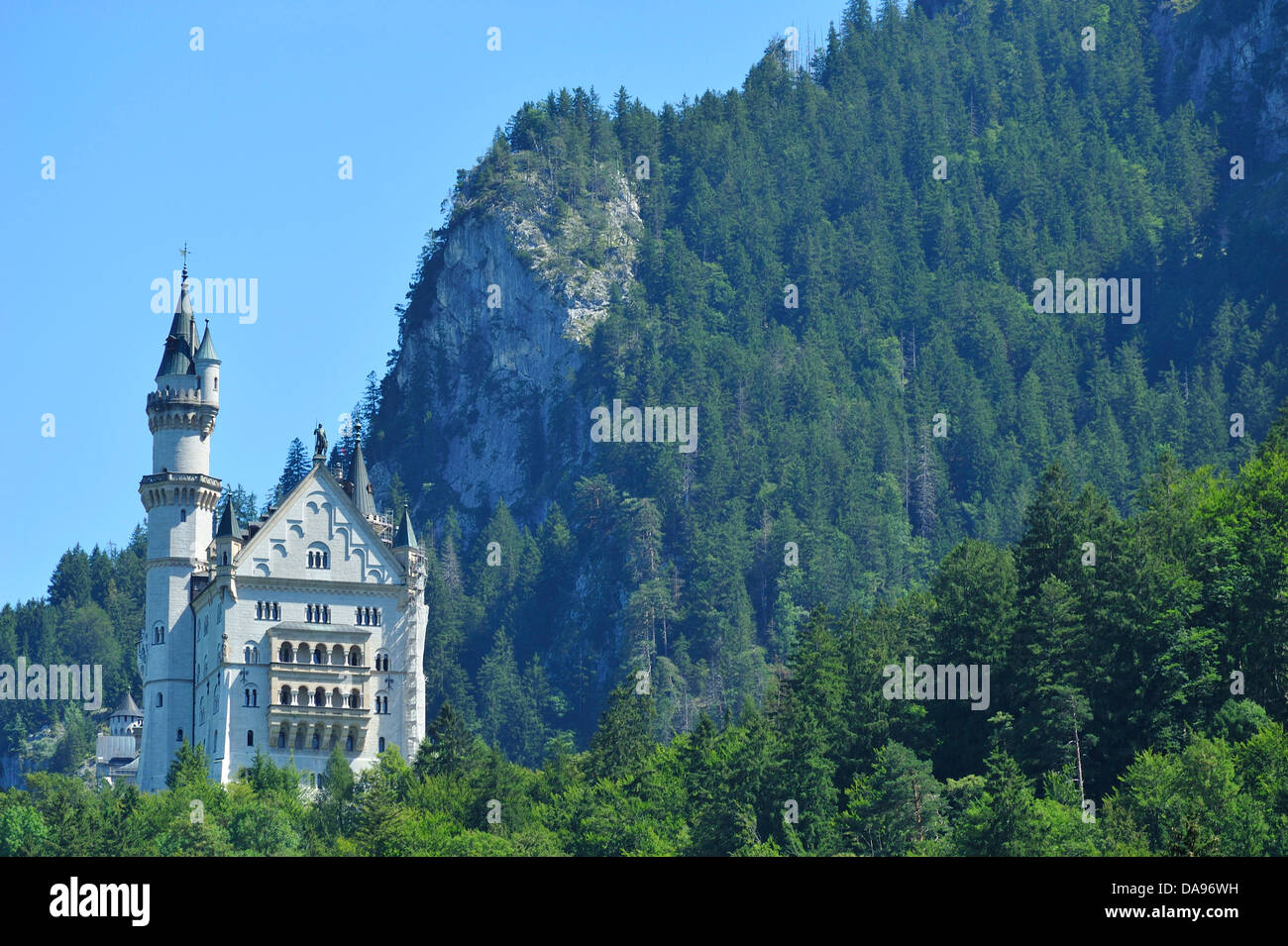 Xix secolo, architettura, Baviera, bavarese, Castello, Europa, esterno, Germania, Hohenschwangau, Ludwig II, Ludwig, Neuschwanst Foto Stock