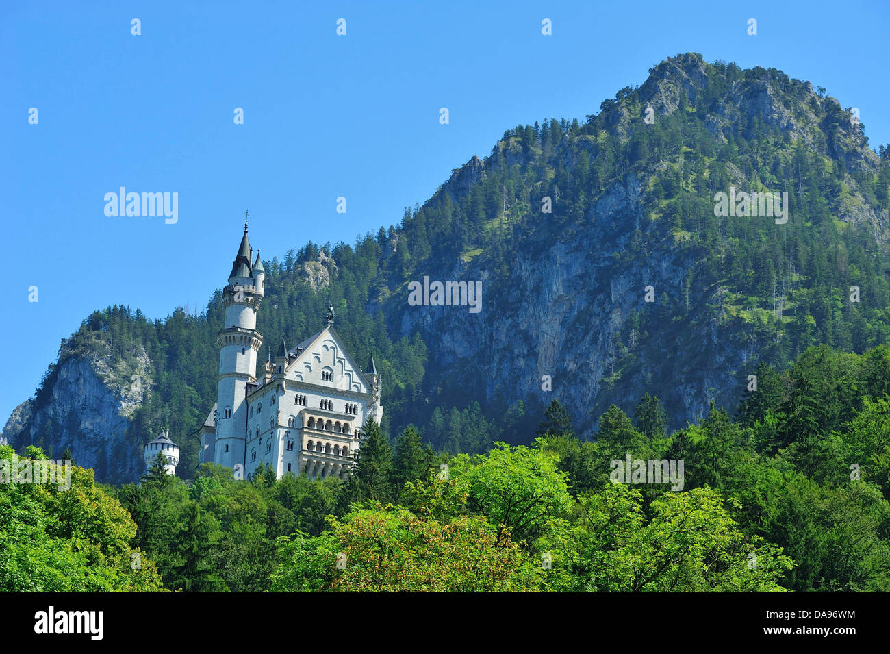 Xix secolo, architettura, Baviera, bavarese, Castello, Europa, esterno, Germania, Hohenschwangau, Ludwig II, Ludwig, Neuschwanst Foto Stock