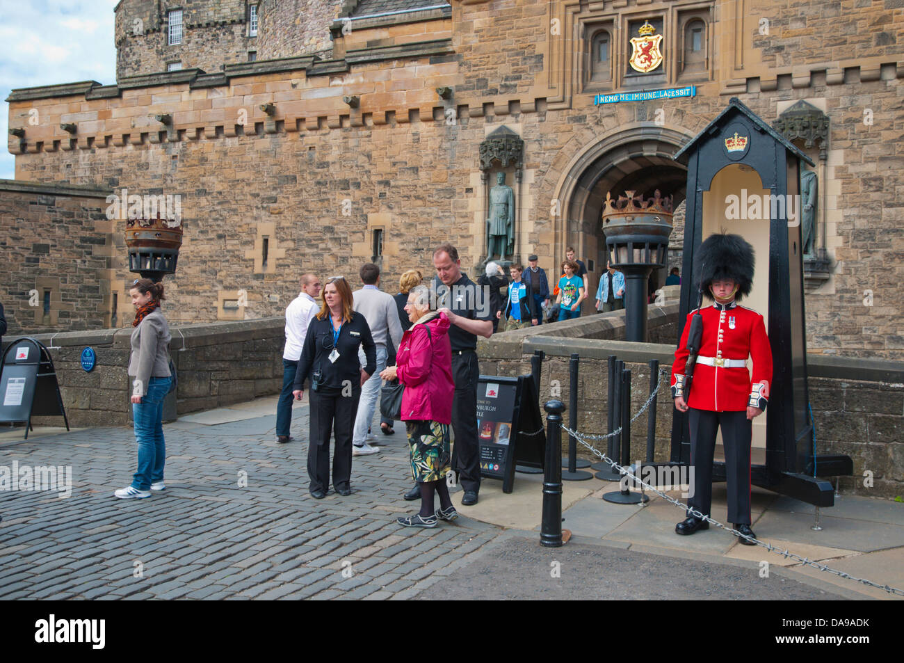 Esterno il castello di Edimburgo in Scozia Gran Bretagna UK Europa Foto Stock