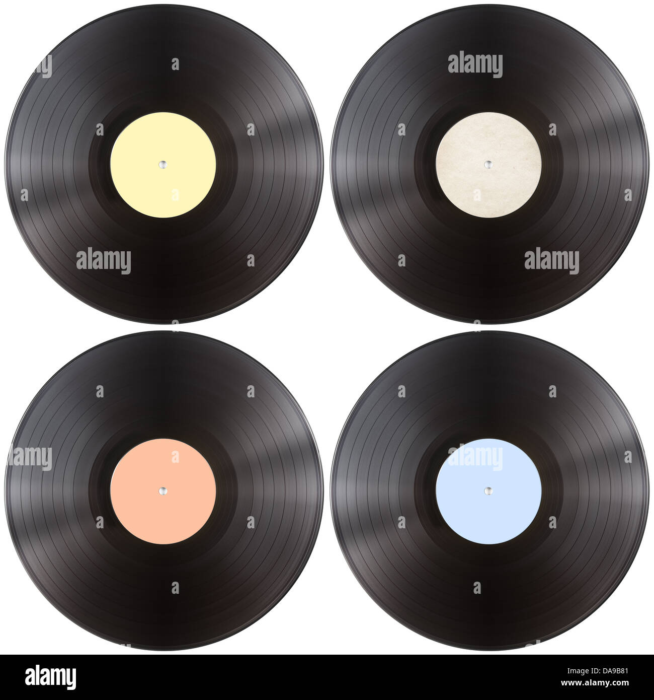 Vinile gramophone record isolati su disco Foto Stock