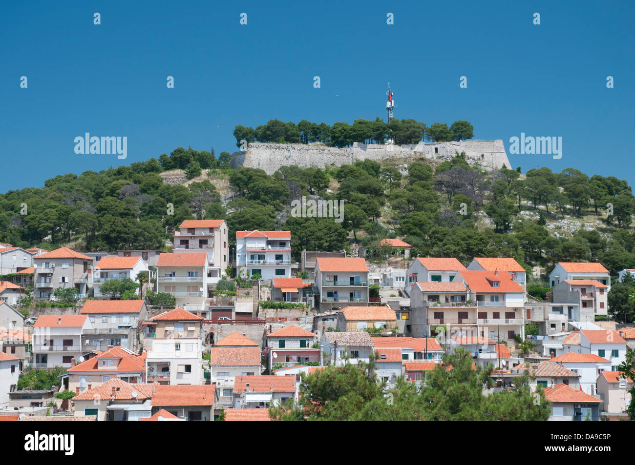 Sibenik, Sebenico, Festung Subicevac, Castello, Fort, fortezza, Croazia, Dalmazia, Dalmatien, Kroatien Foto Stock