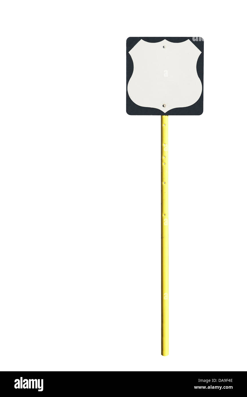 Cartello stradale per un'autostrada US numero di route per essere collocato in. Foto Stock