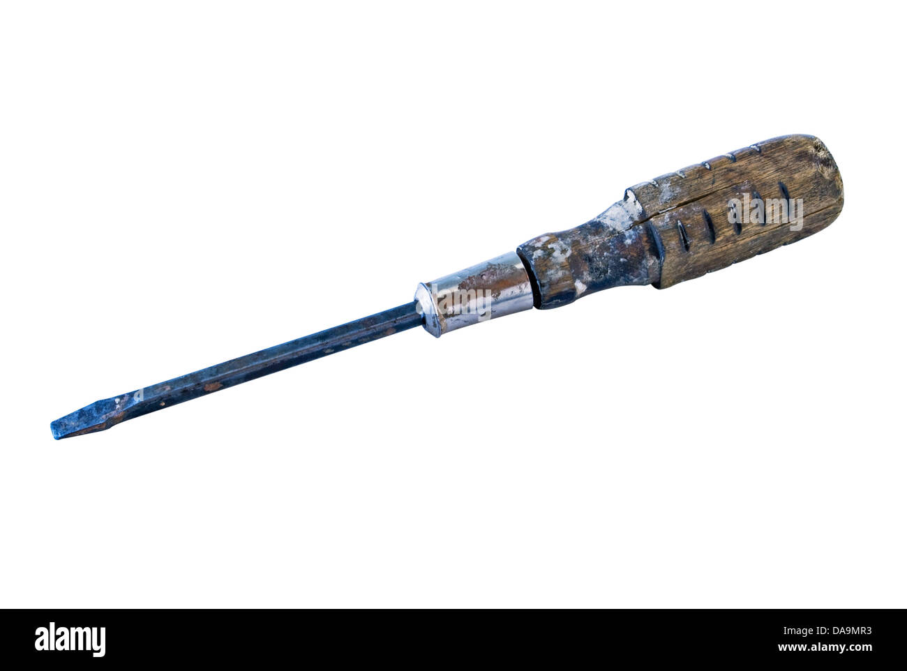 Un alterò la vecchia vite conducente isolato con un tracciato di ritaglio Foto Stock