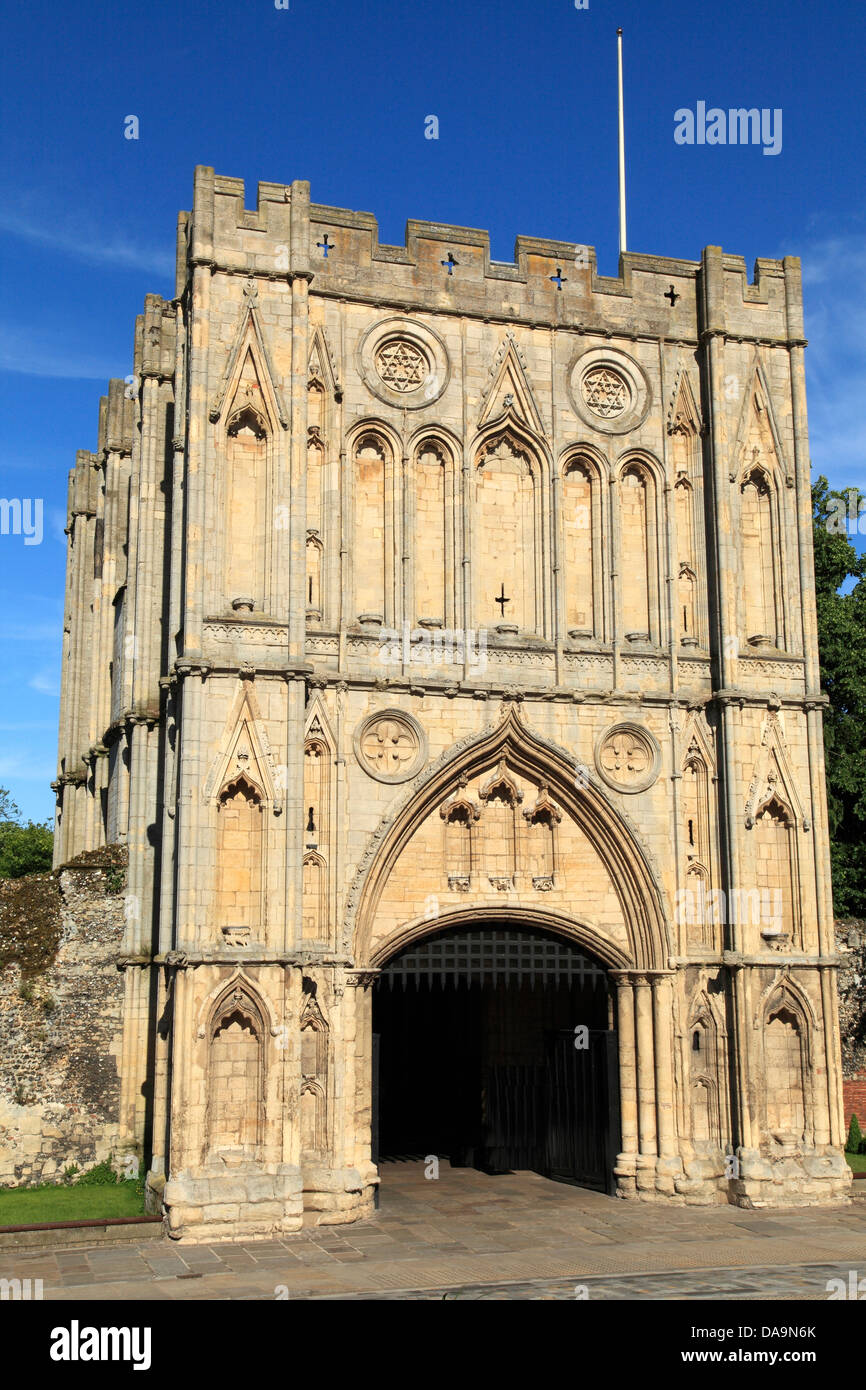 Bury St Edmunds, Suffolk, l abbazia di gate, architettura medievale, England, Regno Unito Foto Stock