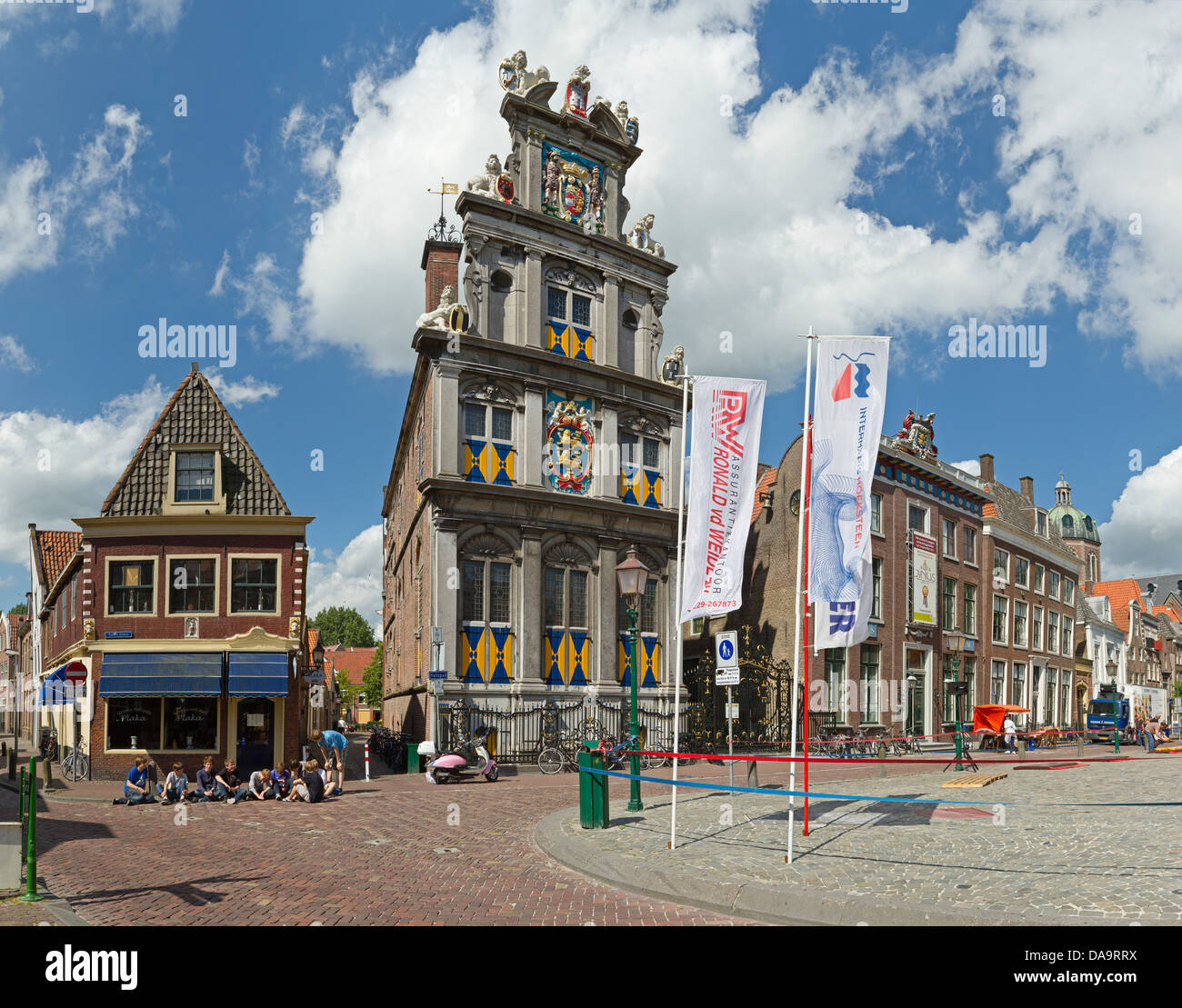 Paesi Bassi, Olanda, Europa, Hoorn, Westfrysian, museo, città, villaggio, estate, persone Foto Stock