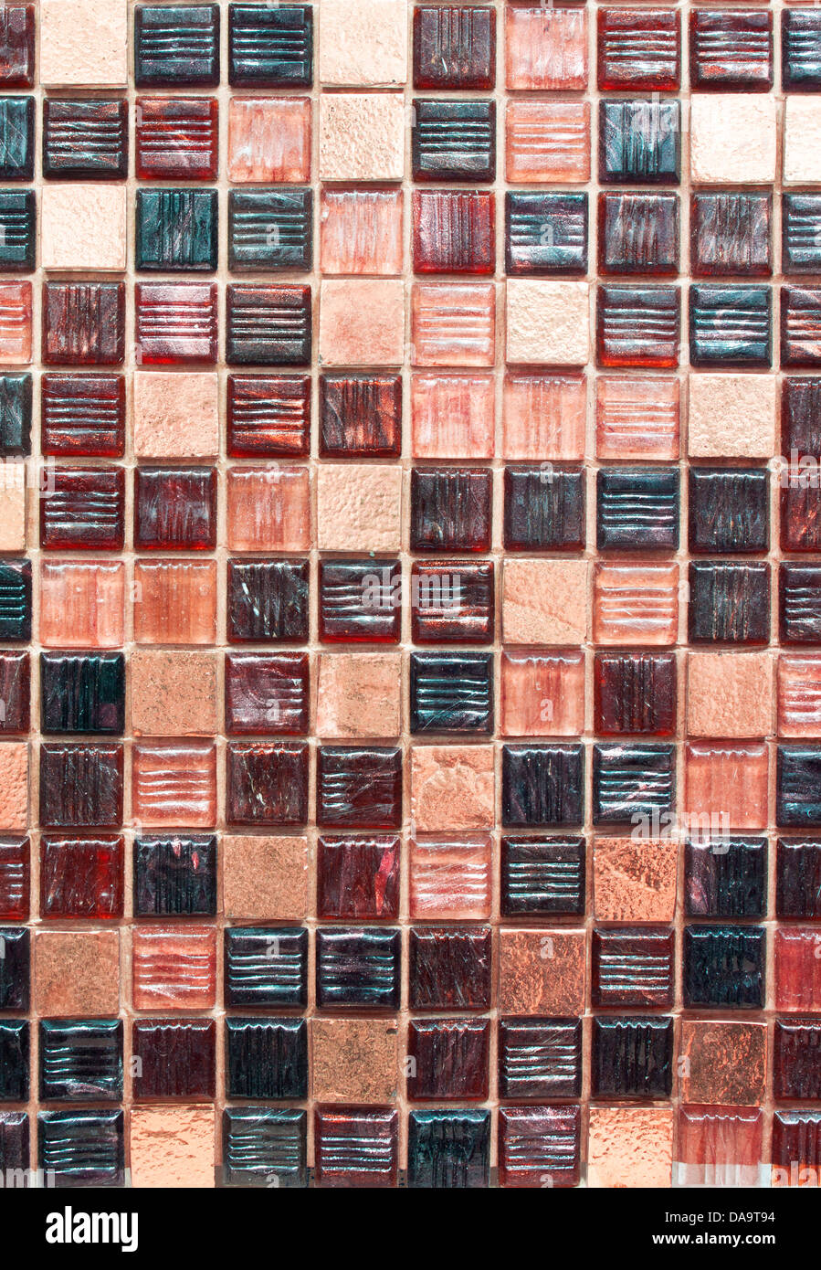 Mosaico colorato sfondo piastrelle, pareti, pavimenti e passaggi pedonali. Foto Stock