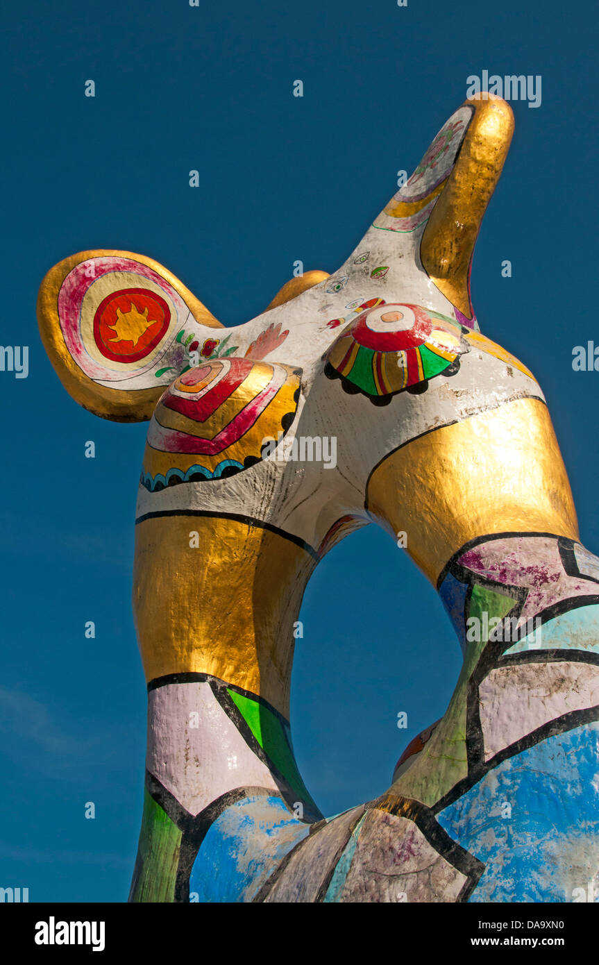 Germania, più vicino, Europa, muse, Niki de Saint Phalle, scultura, Ulm, Baden-Württemberg, musa Foto Stock