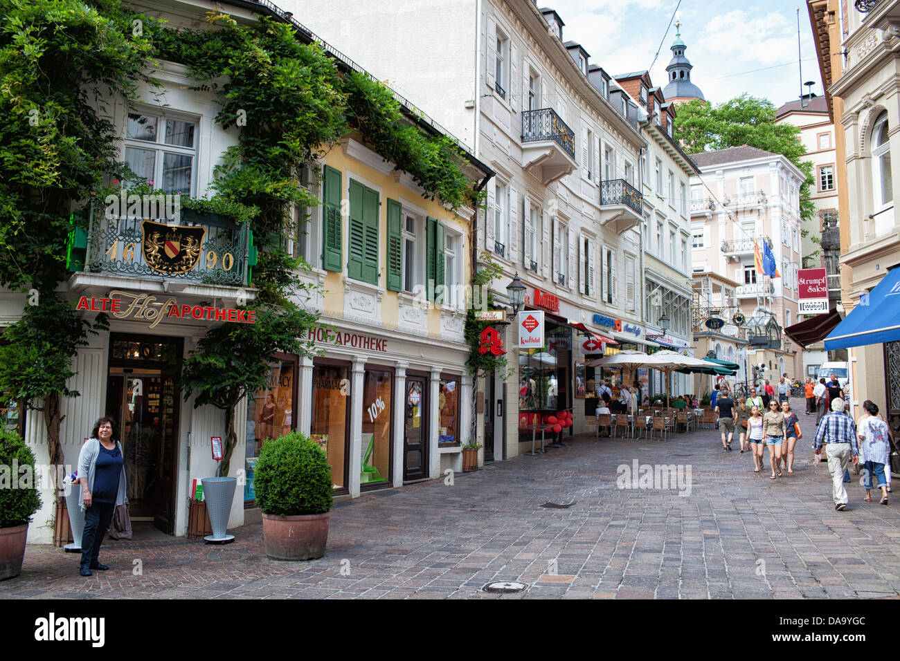 Una strada a Baden-Baden. Germania. Foto Stock
