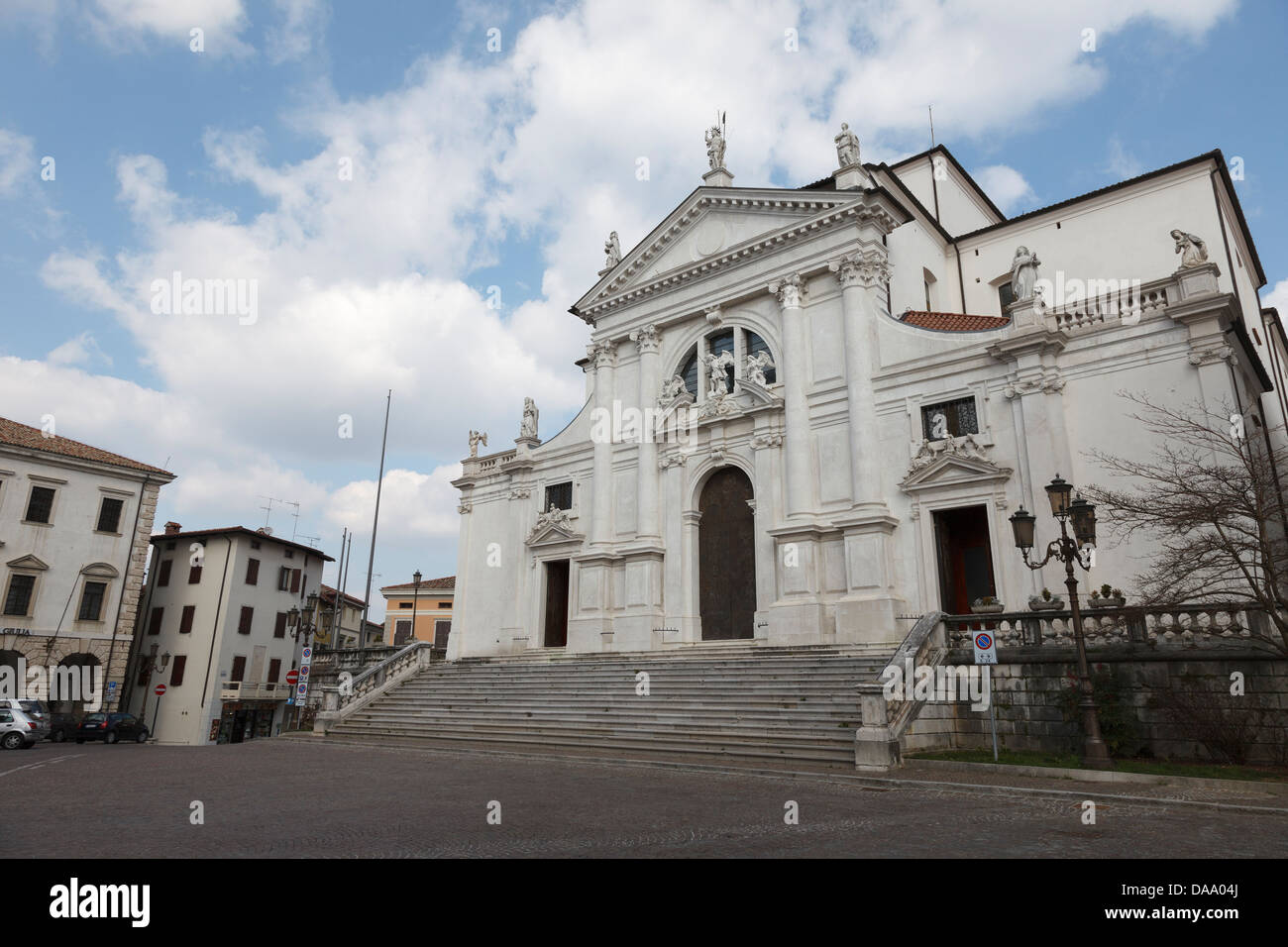 Il Prosciutto di San Daniele del Friuli cattedrale,Friuli,Italia Foto Stock