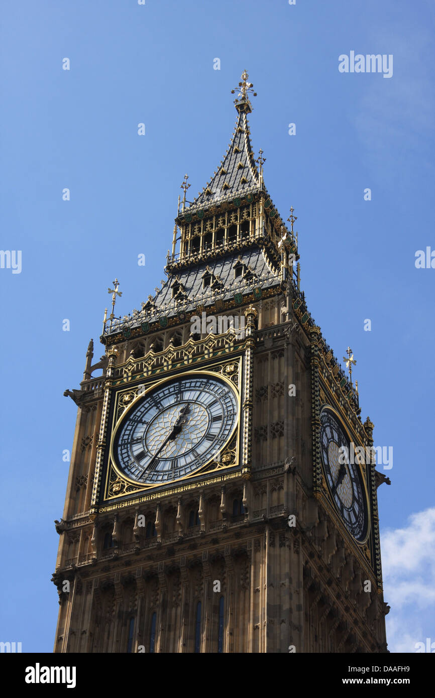 Londra, Inghilterra, Gran Bretagna, UK, Regno Unito, Big Ben, orologio, guarda, tower Foto Stock