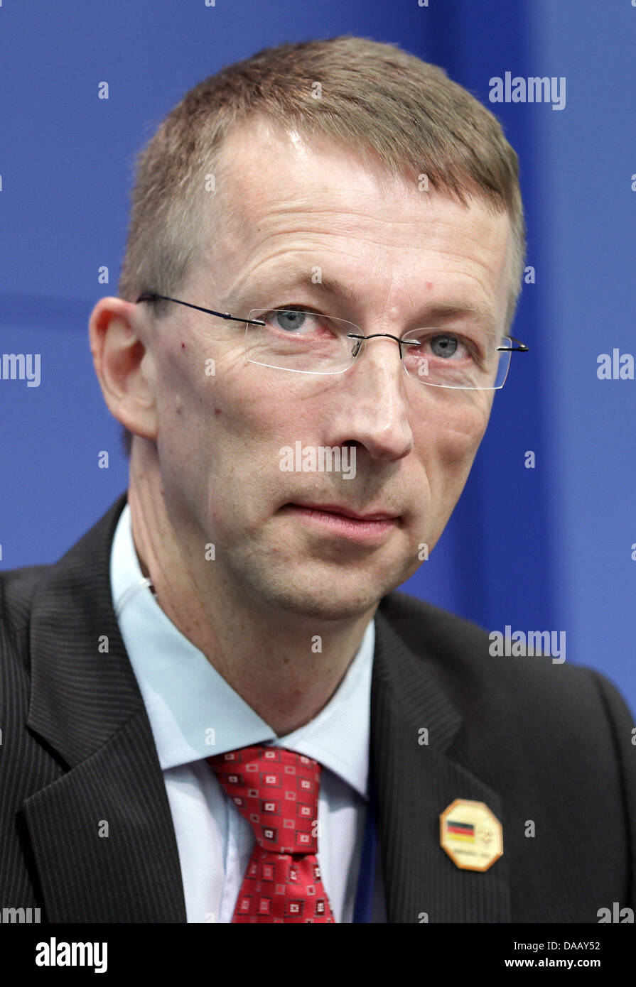 Matthias Kopp portavoce del vescovo tedesco conferenza (Deutsche Bischofskonferenz) adress una conferenza stampa durante la visita di Papa Benedetto XVI a Berlino, Germania, 22 settembre 2011. Il capo della Chiesa Cattolica Romana si è recato in visita in Germania da 22-25 settembre 2011. Foto: Michael Kappeler dpa/lbn +++(c) dpa - Bildfunk+++ Foto Stock