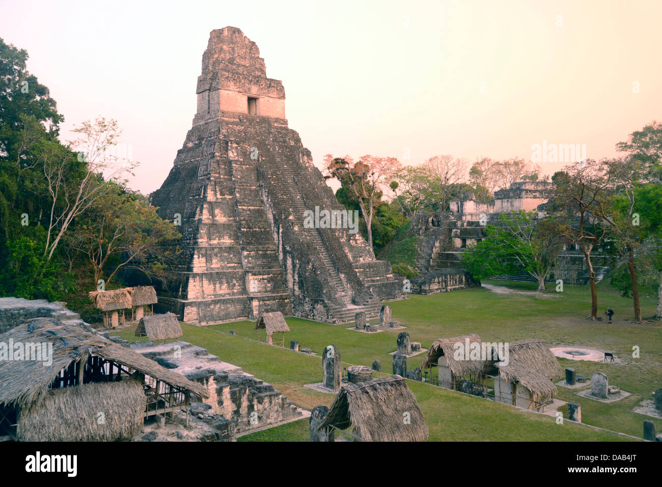 America centrale, Guatemala, El Petén, Mundo Maya Maya, archeologici, UNESCO patrimonio mondiale, Tikal, giungla, piramide, meso americ Foto Stock