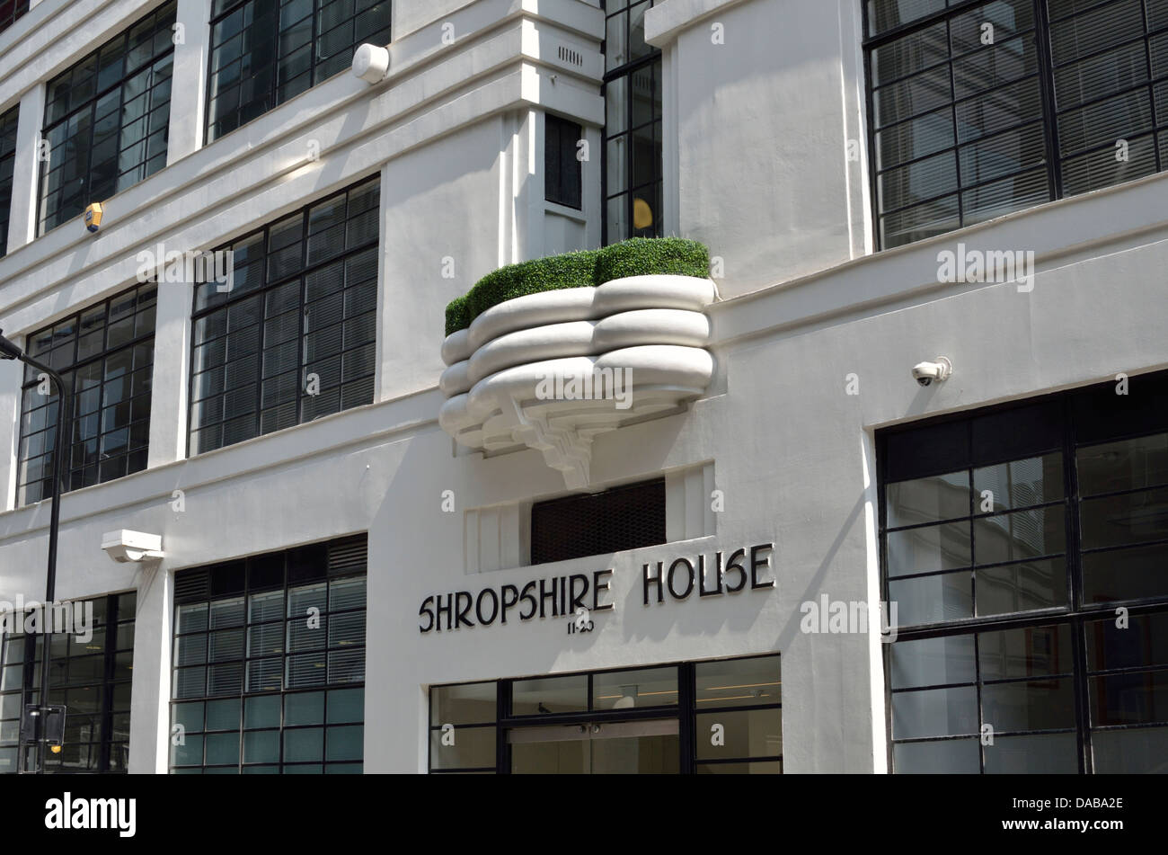 Shropshire House di Capper Street off Tottenham Court Road, Londra, Regno Unito Foto Stock