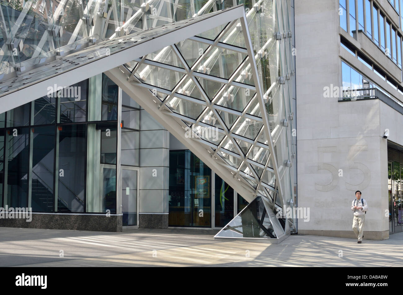 55 Baker Street office e sviluppo Retail, Marylebone, London, Regno Unito Foto Stock