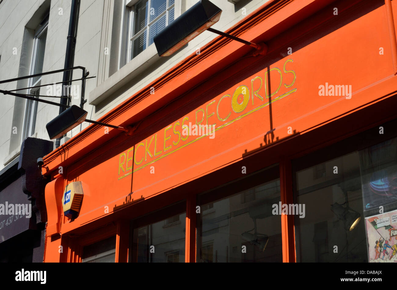 Temerario Records shop a Berwick Street, Soho, Londra, Regno Unito. Foto Stock