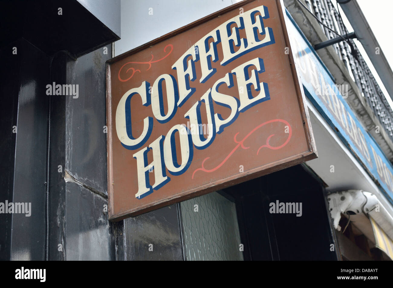 Coffee House sign in Covent Garden di Londra, Regno Unito. Foto Stock