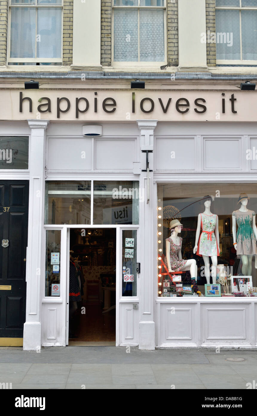 Happie Adora boutique di moda in Drury Lane, Covent Garden di Londra, Regno Unito. Foto Stock