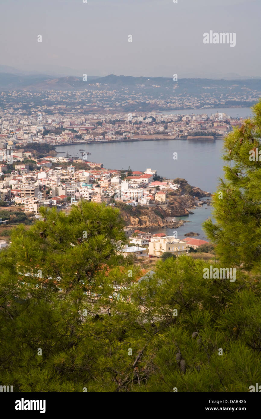 Chania è situato sulla costa nord occidentale di Creta, Grecia Foto Stock