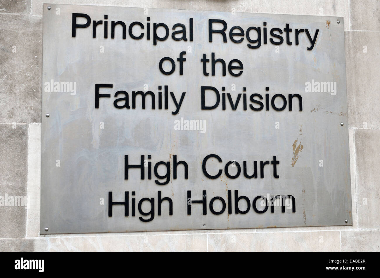Registro di sistema principale della famiglia Divisione High Holborn corte, Holborn, Londra, Regno Unito. Foto Stock