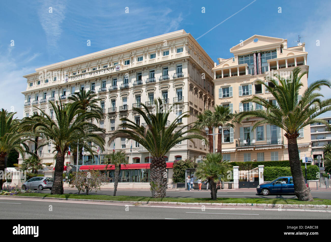 Hotel West End Nice Beach Promenade des Anglais Costa Azzurra Costa Azzurra Francia Foto Stock