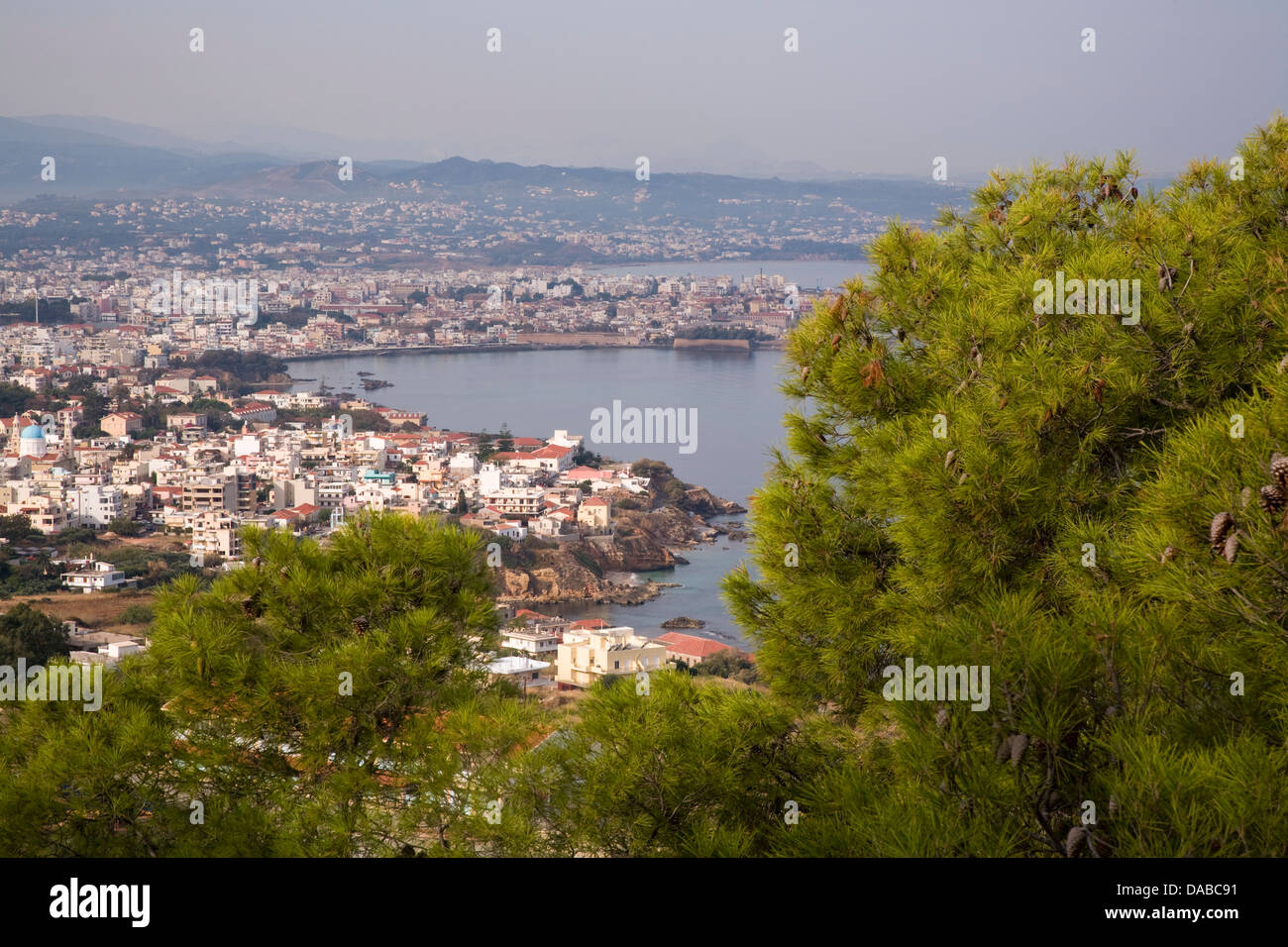 Chania è situato sulla costa nord occidentale di Creta, Grecia Foto Stock