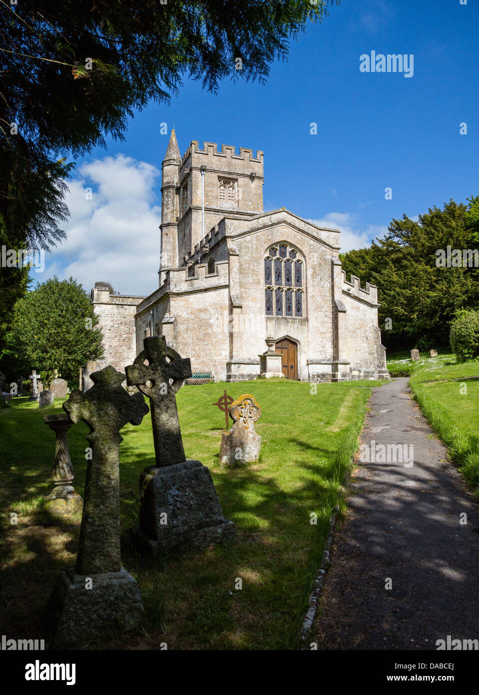 St James la grande chiesa parrocchiale a Bratton Wiltshire Foto Stock