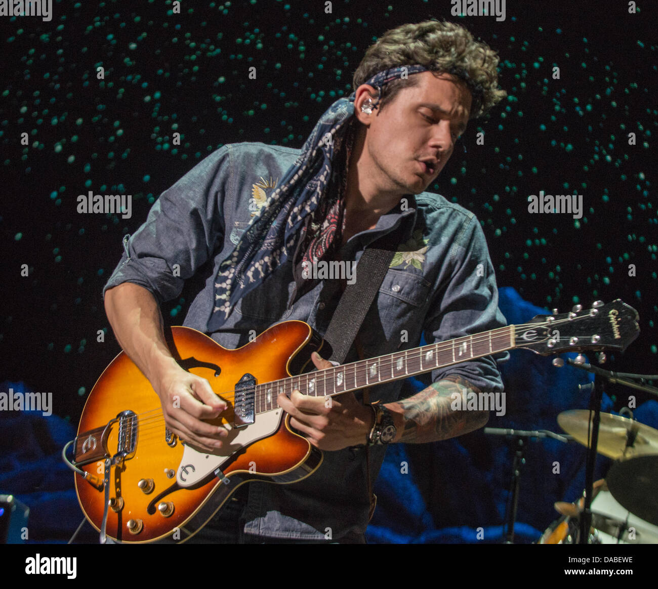 John Mayer performing live Foto Stock