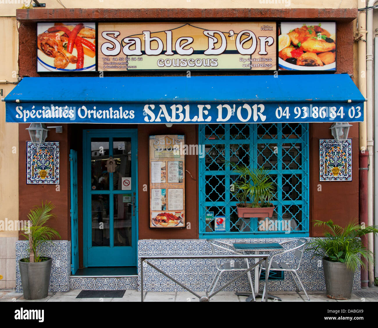 Ristorante Sable d'Or Costa Azzurra Costa Azzurra Francia Foto Stock