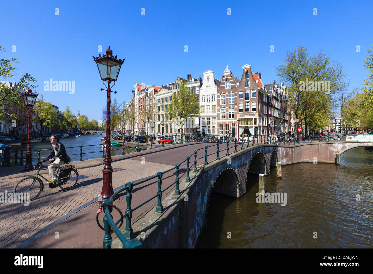 Canale Keizersgracht, Amsterdam, Paesi Bassi, Europa Foto Stock