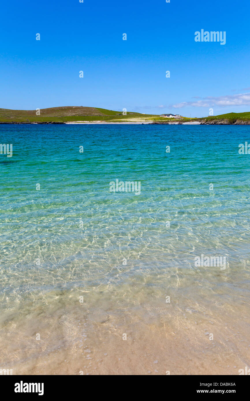 Banna Dcim Beach; West Burra; Shetland; Regno Unito Foto Stock