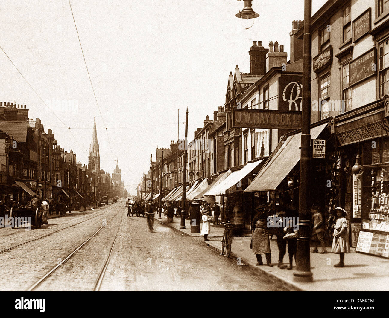 West Bromwich High Street primi 1900s Foto Stock