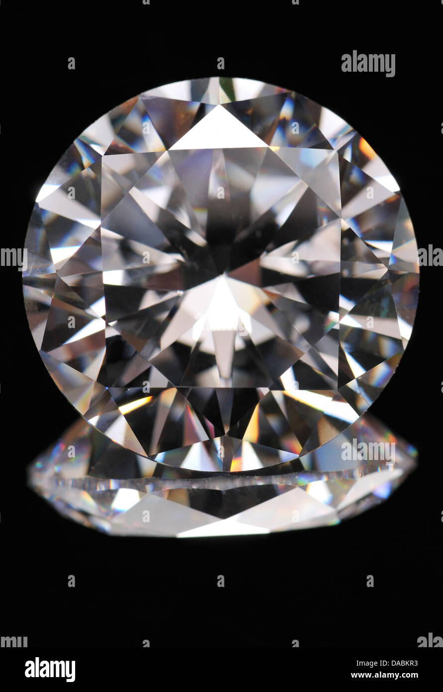 Il diamante (lab-creato cubic zirconia) Foto Stock