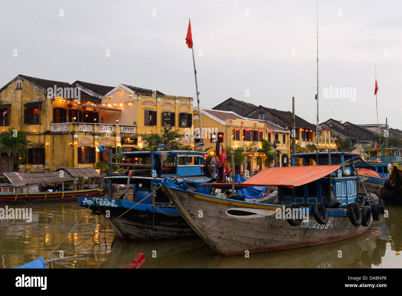 Hoi An River, Hoi An, Vietnam, Indocina, Asia sud-orientale, Asia Foto Stock