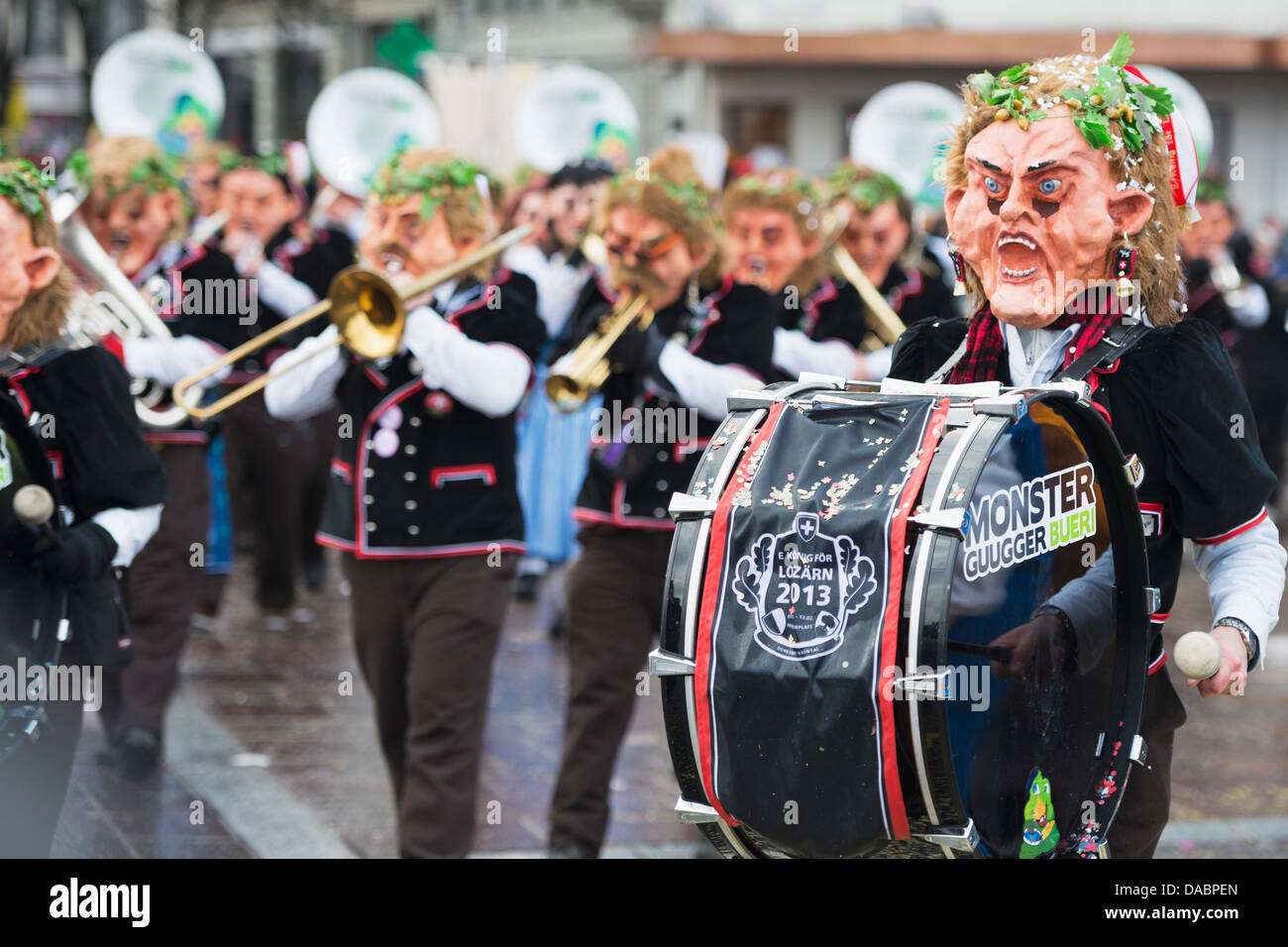 Molla Fasnact sfilata di carnevale, Lucerna, Svizzera, Europa Foto Stock