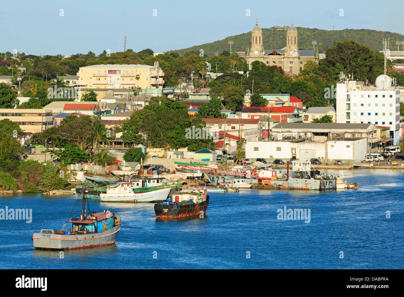 Lungomare di St. John's, Antigua Antigua e Barbuda, Isole Sottovento, West Indies, dei Caraibi e America centrale Foto Stock