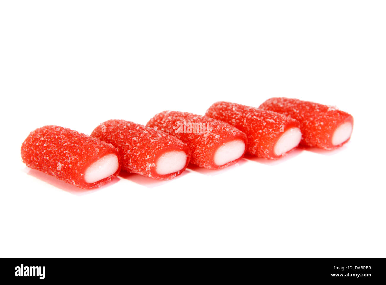 Jelly caramelle su sfondo bianco Foto Stock