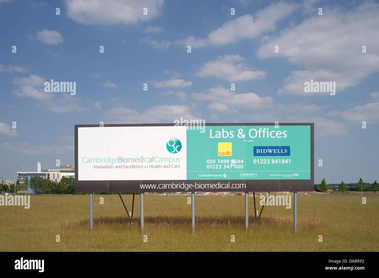 Cambridge Campus Biomedico segno Foto Stock