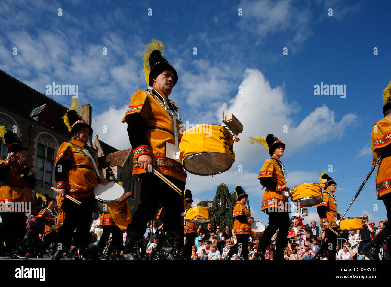 Il corteo del Golden Tree, Bruges, Fiandre Occidentali, Belgio, Europa Foto Stock