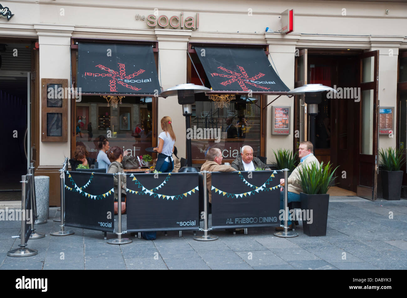 Ristorante Terrazza Merchant City Central Glasgow Scotland Regno Unito Europa REGNO UNITO Foto Stock