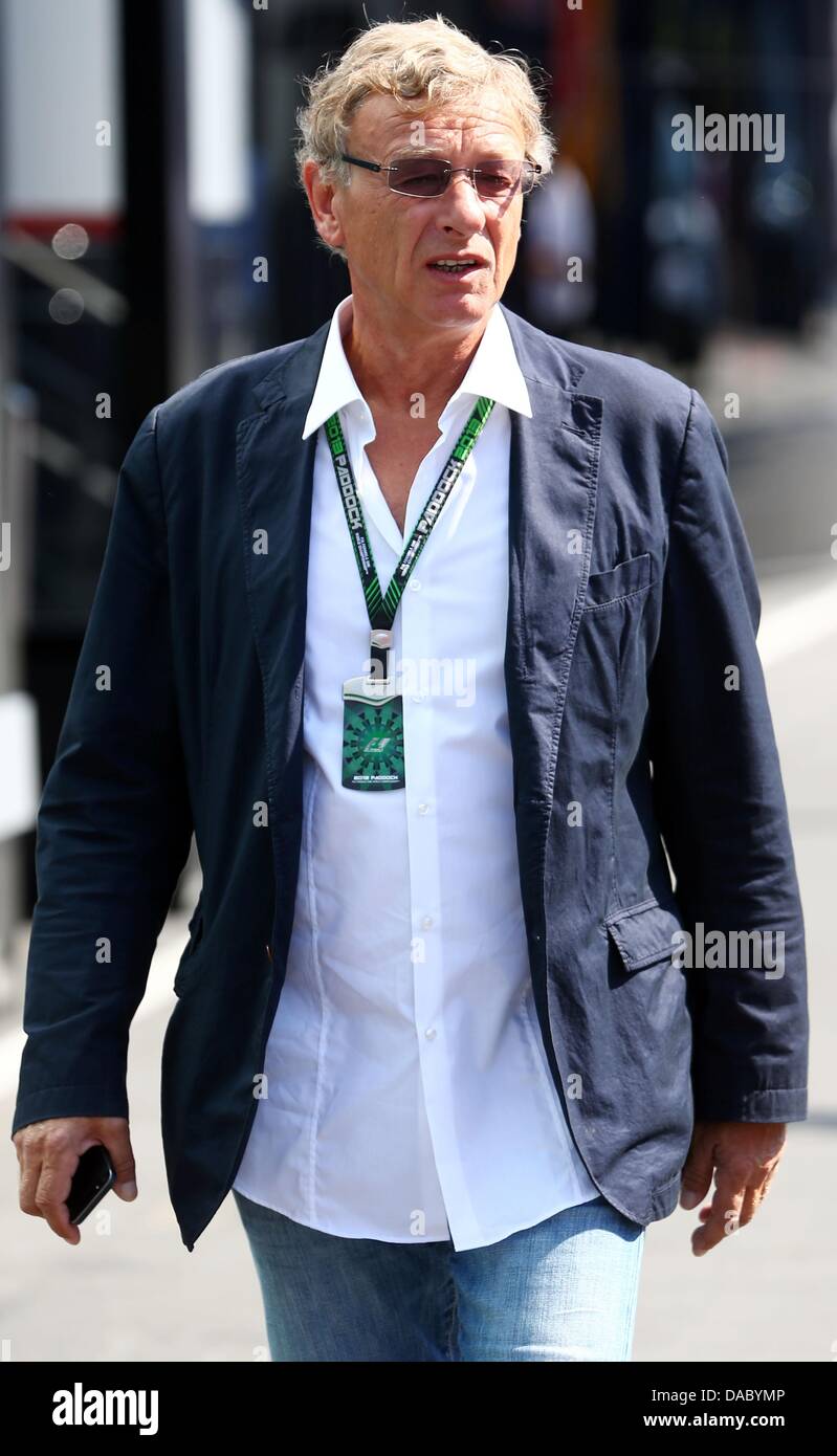 Il tedesco Hermann Tilke, architetto e progettista di circuiti, visto al circuito del Nuerburgring in Nuerburg, Germania, 07 luglio 2013. Foto: Jens Buettner/dpa Foto Stock
