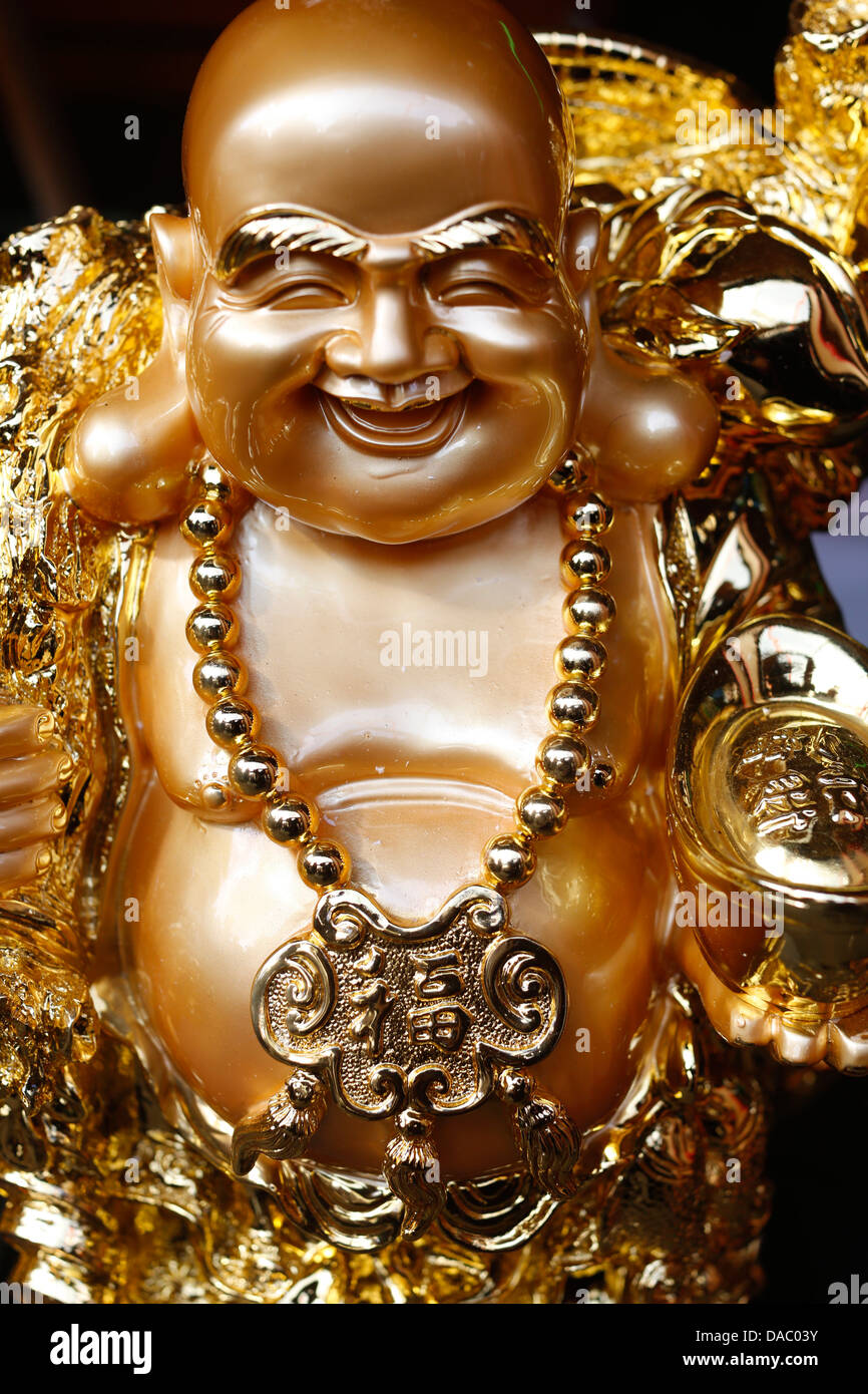 Statua di ONGS Dia, il round felice Dio della terra che simboleggia la prosperità, Parigi, Francia, Europa Foto Stock