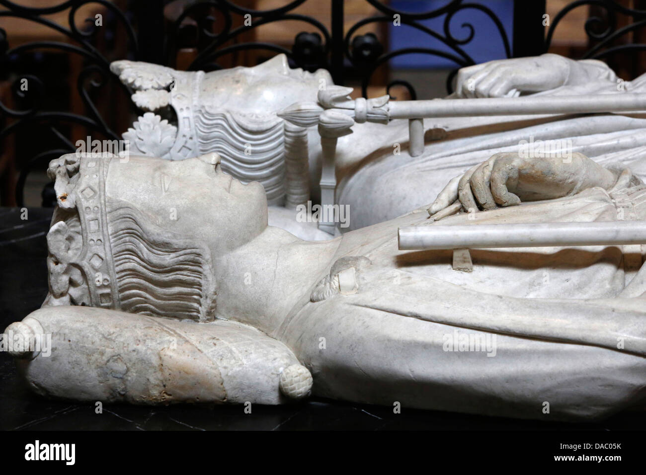 Tomba di Filippo III il grassetto, re di Francia dal 1270 al 1285AD, Basilica di San Dionigi, Seine-St. Denis, Parigi, Francia, Europa Foto Stock