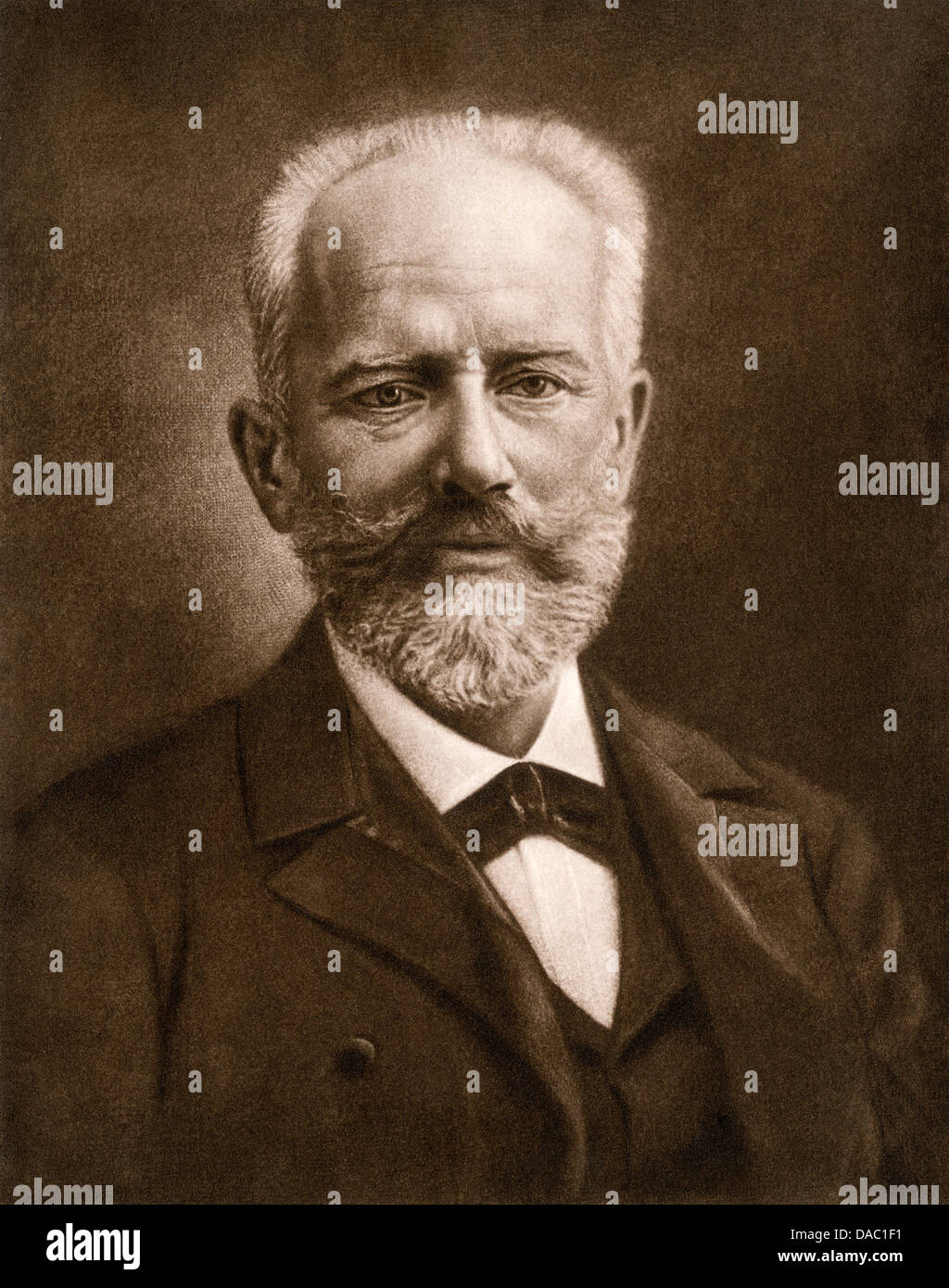 Il compositore russo Pyotr Ilich Tchaikovsky. Fotografia Foto Stock
