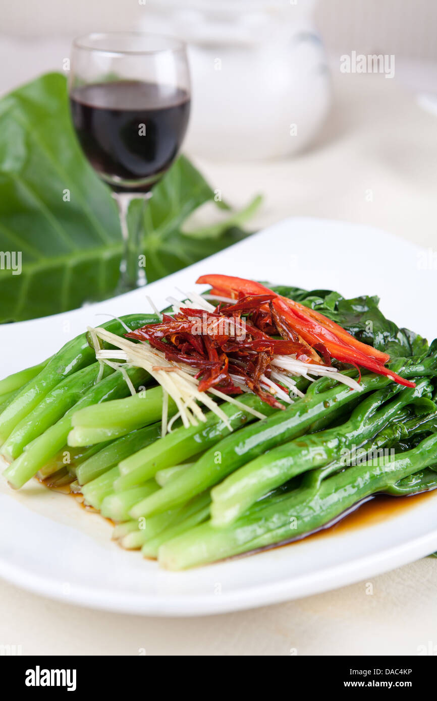 Cina cibo delizioso -- deliziosa kale Foto Stock
