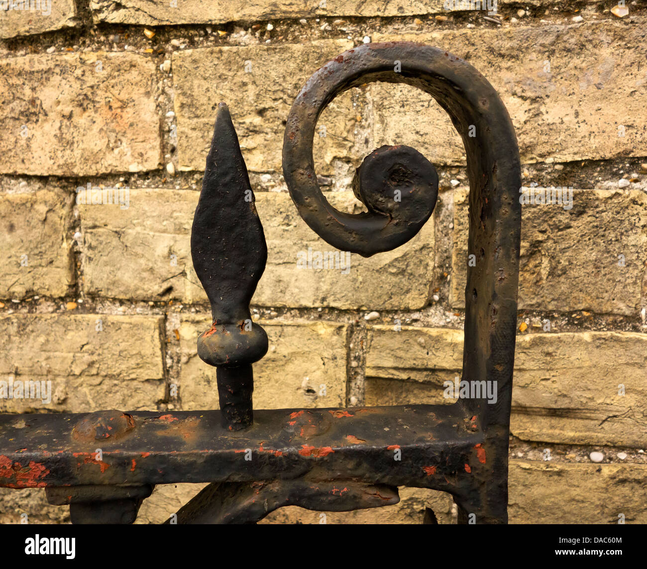 Dettaglio del vecchio cancello di ferro Foto Stock