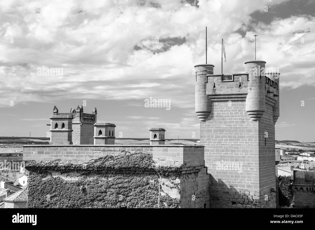 Castello di Olite in Navarra, Spagna Foto Stock