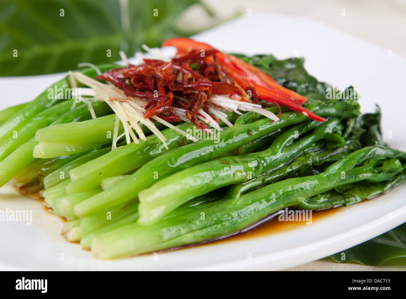 Cina cibo delizioso -- deliziosa kale Foto Stock