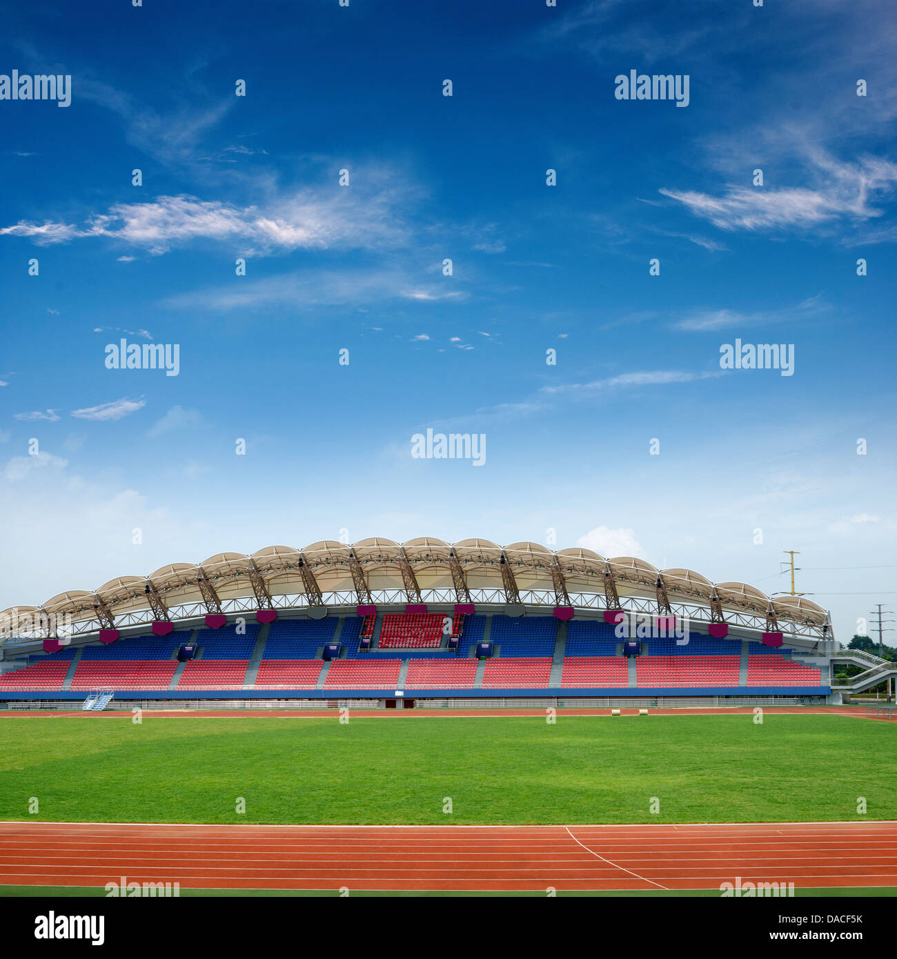 Lo stadio sportivo illustrazione in dettaglio Foto Stock