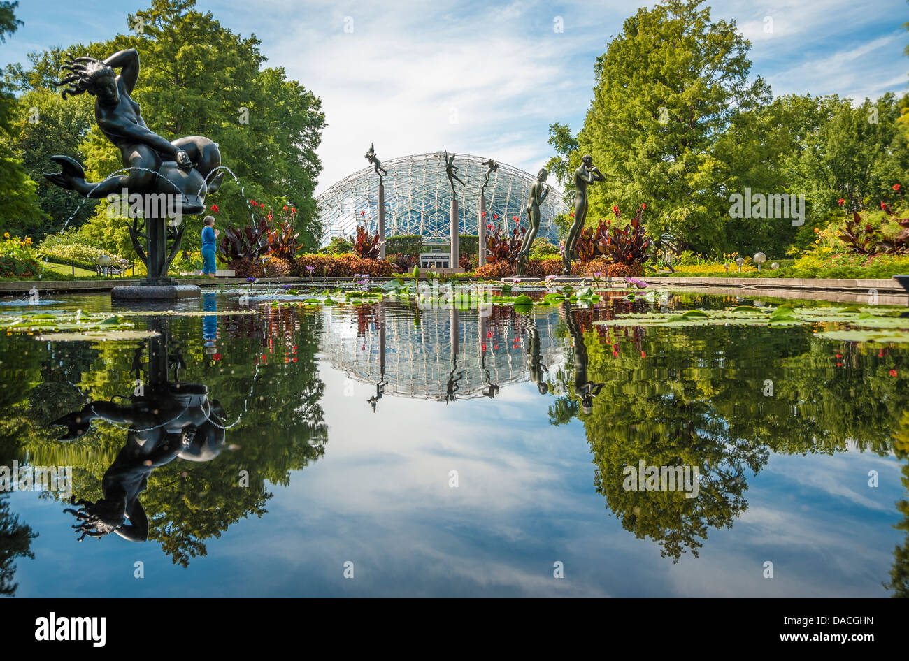 Il Climatron al giardino botanico del Missouri a St Louis, Missouri, Stati Uniti d'America Foto Stock