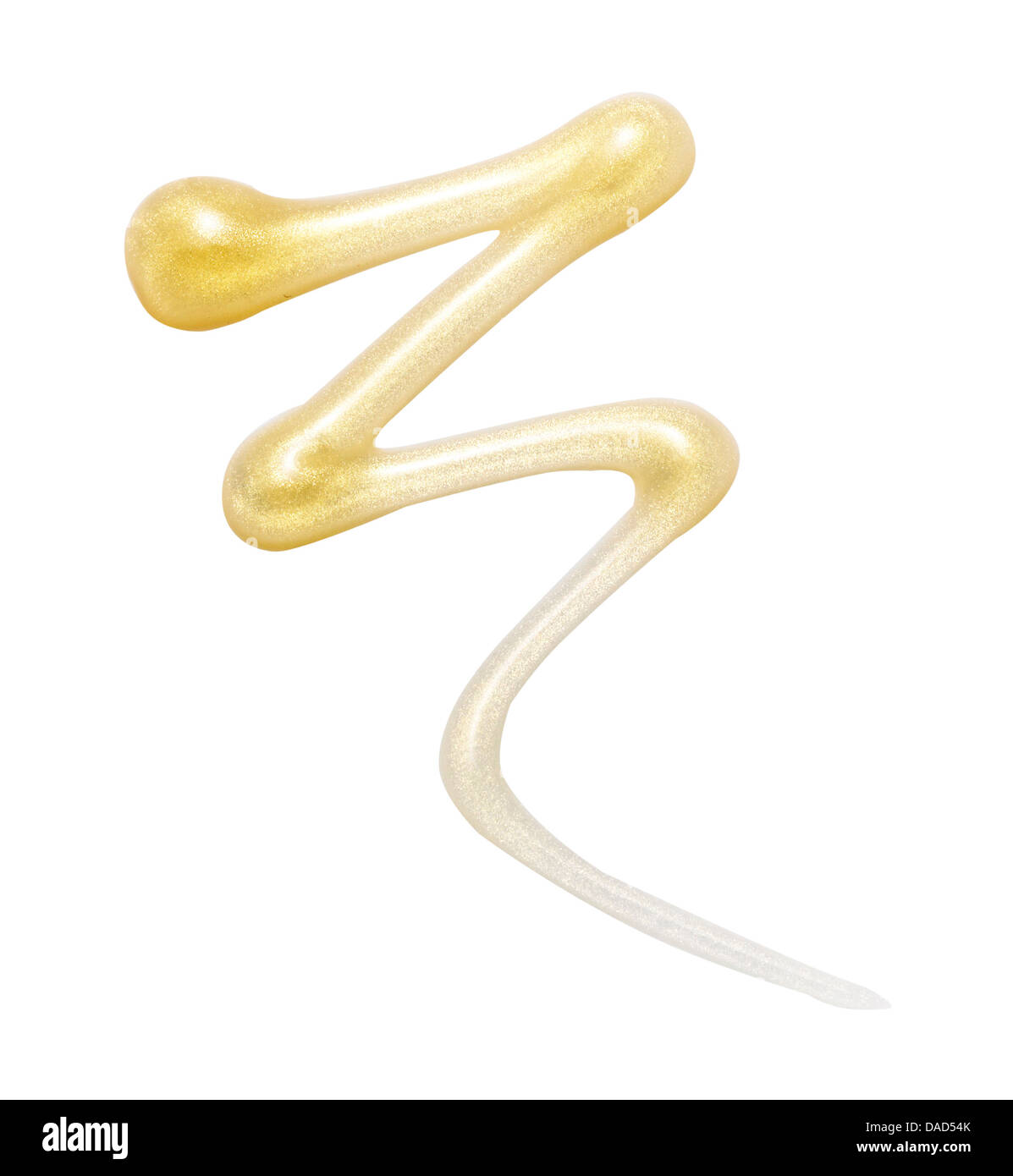 Giallo arancione crema gel olio tagliare su sfondo bianco Foto Stock